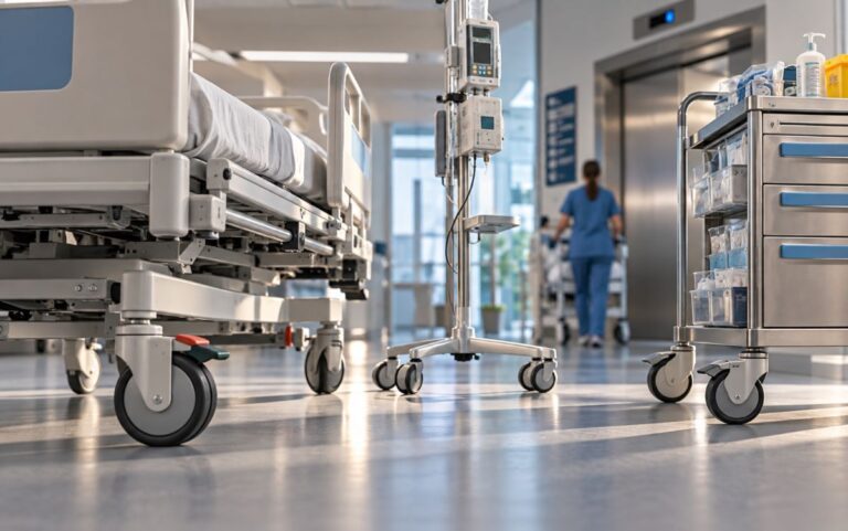 Casterine rodízios para macas camas e equipamentos médicos